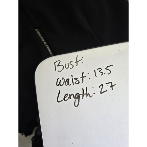 Alfani Pencil Skirt Woman's XS Black Exposed Zipper Goth Alt Office - Picture 8 of 9